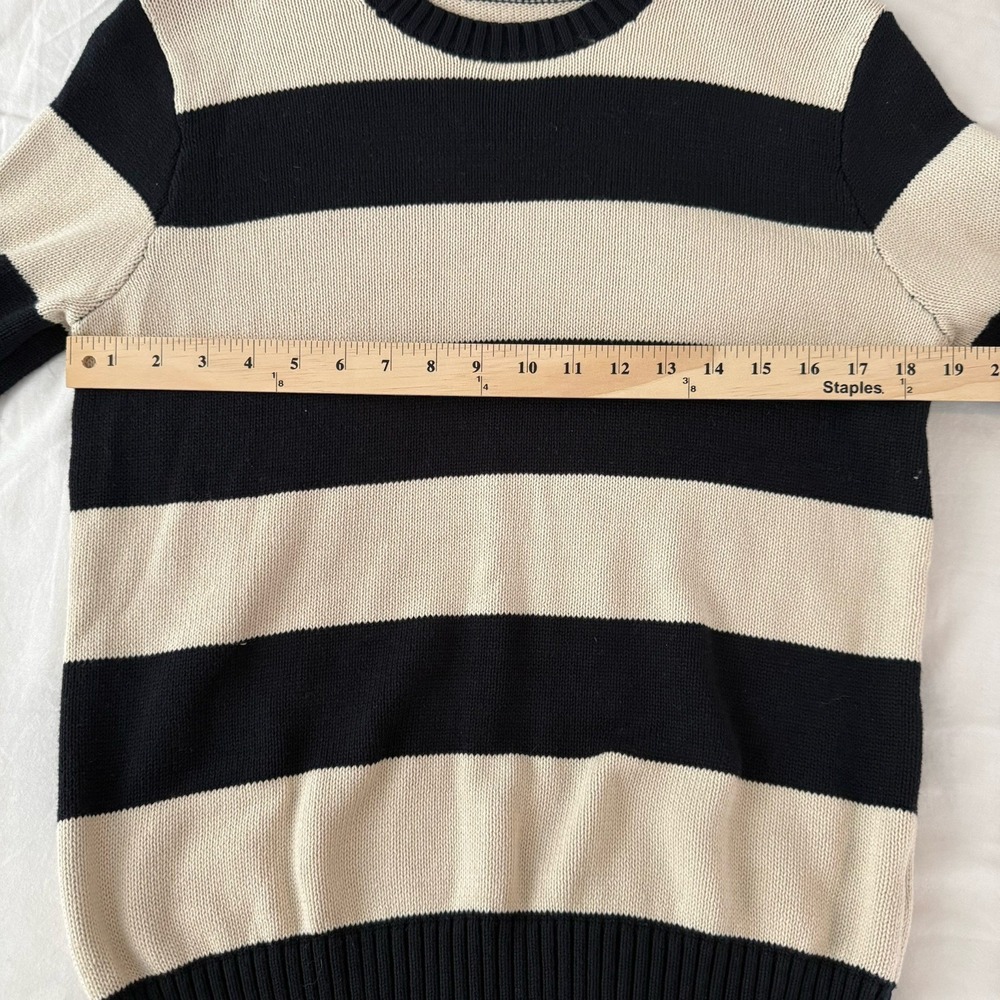 Brandy Melville sweater the Brianna Cotton Dark Navy And White Thick Stripe OS - Picture 3 of 8